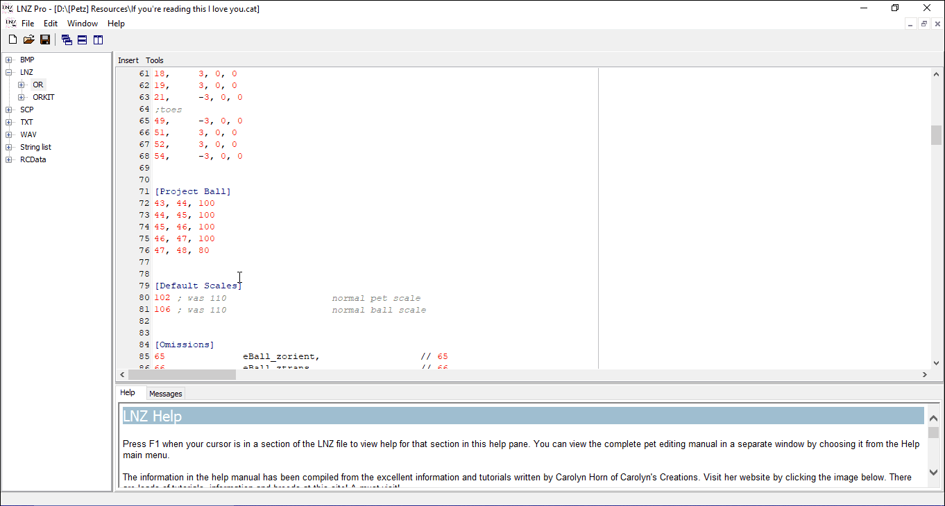 An animated GIF showing the user adding another ball to the pet in LNZ Pro.