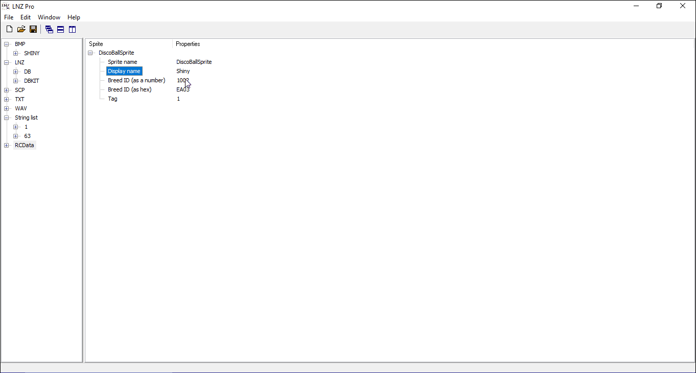 An animated GIF showing the user pointing out various sections for changing the offset number of the breed in LNZ Pro.