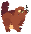 A chubby brown chipmunk-like pet in Petz holds his head up proudly, wearing dark green round glasses.