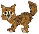 An Orange Shorthair in Petz, with textured orange fur, a cream-coloured muzzle and toes, and orangeish eyes.