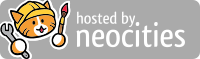 An image proudly proclaiming that this site is hosted by Neocities, featuring the Neocities mascot Penelope the cat.
