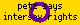 A 'clique', a small digital element, with the pattern of the intersex pride flag. The text overlaid reads 'petz says intersex rights' in all lowercase.