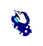Bluescreen being pet by the hand-like cursor.