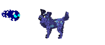 Bluescreen and Boreal, a purplish fuzzy dog, growl and hiss before seeming fine and parting ways.