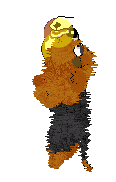 Fluffball angrily clings to the treat, held by the hand-like cursor, while also holding the star ball.