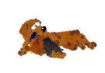 Fluffball, lying against Sunny II, rolls over and goes through a suckling animation before rolling back. Sunny II occasionally licks Flufflball.